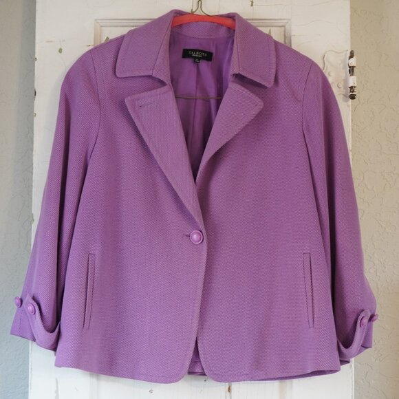 Talbots Jackets & Blazers - Talbots Lavender Blazer Size 14